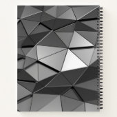 Gray Low-Poly Bullet Journal / Lined Notebook Notizblock (Rückseite)