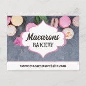 Gray Macarons Elegantes Flavours Menü Postkarte (Rückseite)