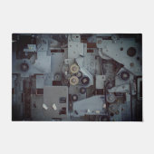Gray Machinery Mechanical Robotic Funny Cool Geeky Fußmatte (Vorderseite)