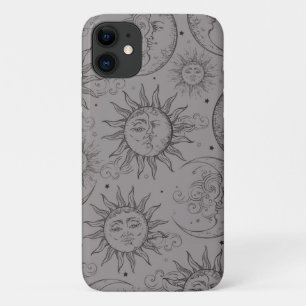 Gray Magic Vintag Celestial Sun Moon Stars Case-Mate iPhone Hülle