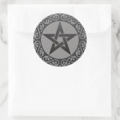 Gray Magick Black Pentagramm Witchcraft Runder Aufkleber (Tasche)