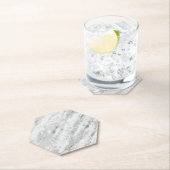 Gray Majestic Marmor Impressionen Custom Hexagon C Untersetzer (Vor Ort)