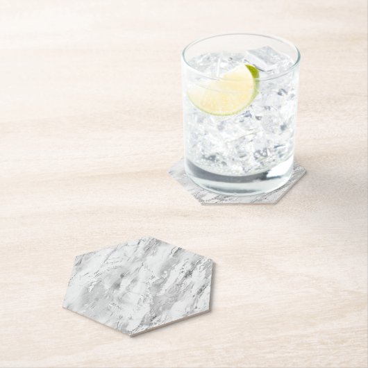 Gray Majestic Marmor Impressionen Custom Hexagon C Untersetzer (Vor Ort)