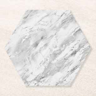 Gray Majestic Marmor Impressionen Custom Hexagon C Untersetzer
