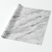 Gray Majestic Marmor Impressions Wrapping Paper Geschenkpapier (Ungerollt)