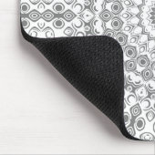 Gray Mandala Geometric Pattern Mousepad (Ecke)