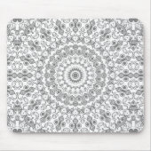 Gray Mandala Geometric Pattern Mousepad (Vorne)
