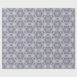 Gray Mandala Geometry Geschenkpapier