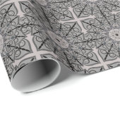 Gray Mandala Geschenkpapier (Rolleneckpunkt)
