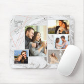 Gray Marble 5 Foto Collage - Love Life with you Mousepad (Mit Mouse)