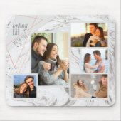 Gray Marble 5 Foto Collage - Love Life with you Mousepad (Vorne)