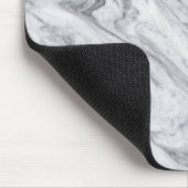 Gray Marble Black Three Letter Monogram Mousepad (Ecke)