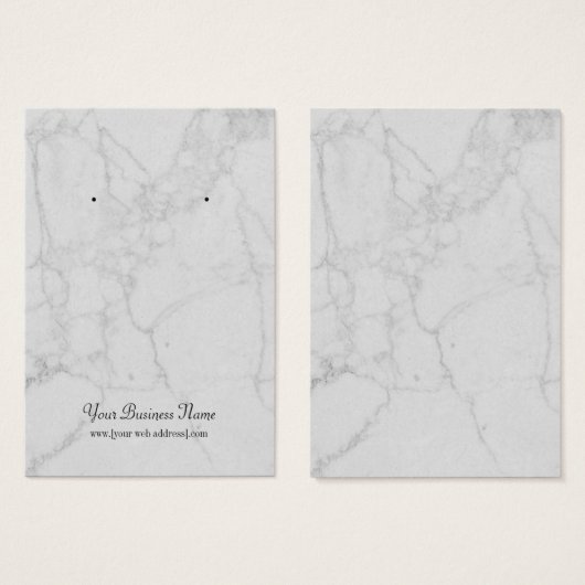 Gray Marble Earring Display Card (Vorne & Hinten)