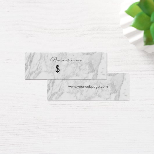 Gray Marble Elegant Simple Price Tag (Schreibtisch)