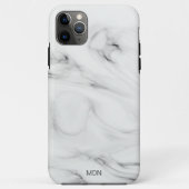 Gray Marble Geode mit Monogram Case-Mate iPhone Hülle (Rückseite)