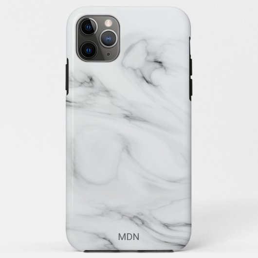 Gray Marble Geode mit Monogram Case-Mate iPhone Hülle (Rückseite)