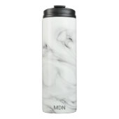 Gray Marble Geode mit Monogram Thermosbecher (Vorderseite)