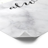 Gray Marble Immer & Forever Wedding Foto Collage Poster (Ecke)