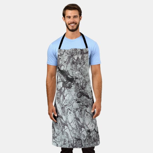 Gray Marble Look Schürze (Getragen)