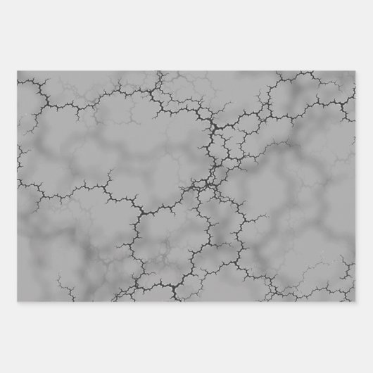 Gray Marble Muster Vatertag Geschenkpapier Set (Vorderseite)