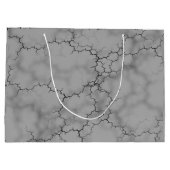 Gray Marble Muster Vatertag Große Geschenktüte (Rückseite)