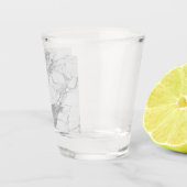 Gray Marble Muster Vatertag Schnapsglas (Rechts)