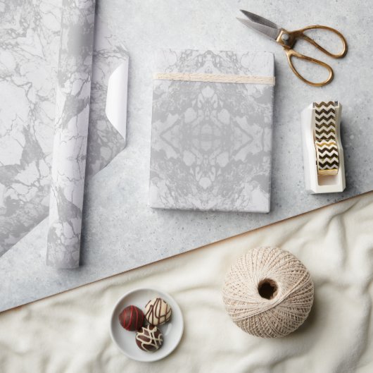 Gray Marble Pattern Vatertag Wrapping Paper Geschenkpapier (Kunsthandwerk)