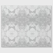Gray Marble Pattern Vatertag Wrapping Paper Geschenkpapier (Flach)
