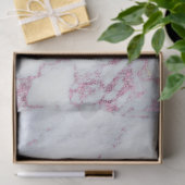 Gray Marble Pink Glitzern Accent Seidenpapier (Geschenk)