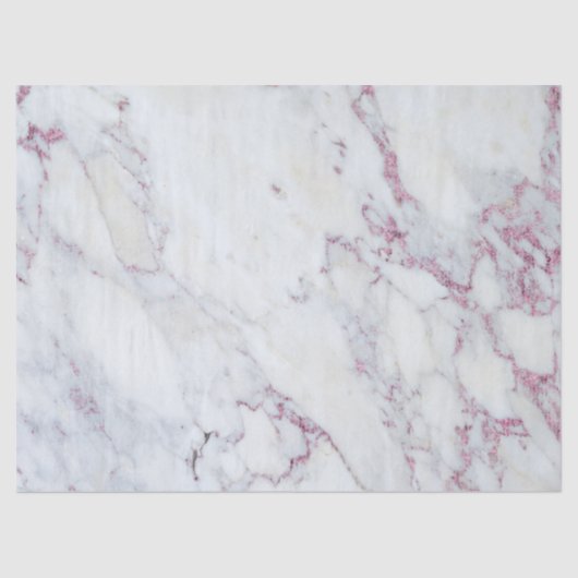 Gray Marble Pink Glitzern Accent Seidenpapier (Vorderseite)