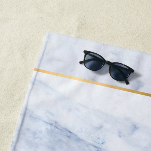 Gray Marble Print Summer Vibes only Text Strandtuch (Beispiel)