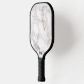 Gray marble rose-gold accents pickleball schläger (Links)