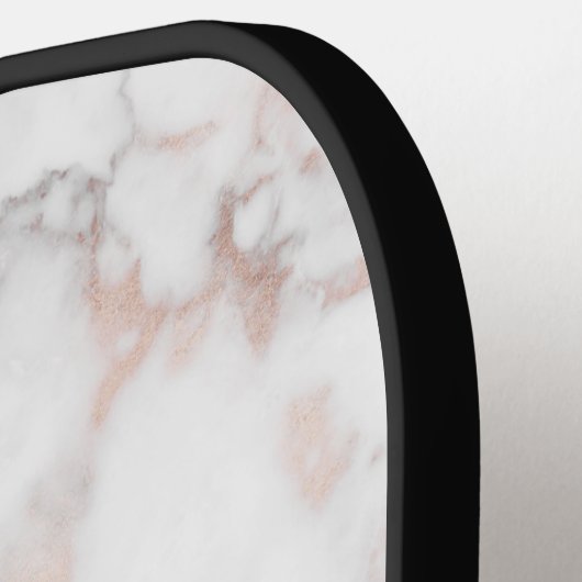 Gray marble rose-gold accents pickleball schläger (Linke Seite)