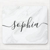 Gray Marble Script Calligraphy Mousepad (Vorne)