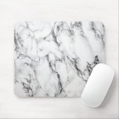 Gray Marble Stone Black Gran Mousepad (Mit Mouse)