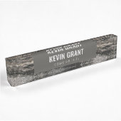 Gray Marble Stone Texture Namplate Namensplakette