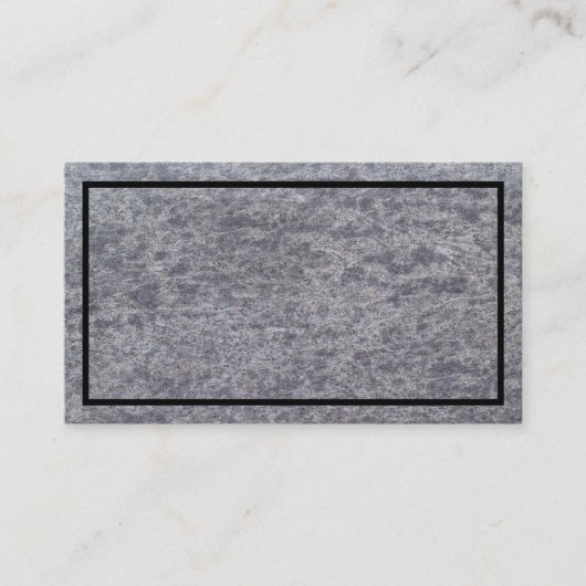 Gray Marble Textured Business Card Visitenkarte (Vorderseite)