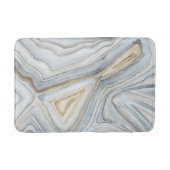Gray Marbled Abstract Design Badematte (Vorderseite)