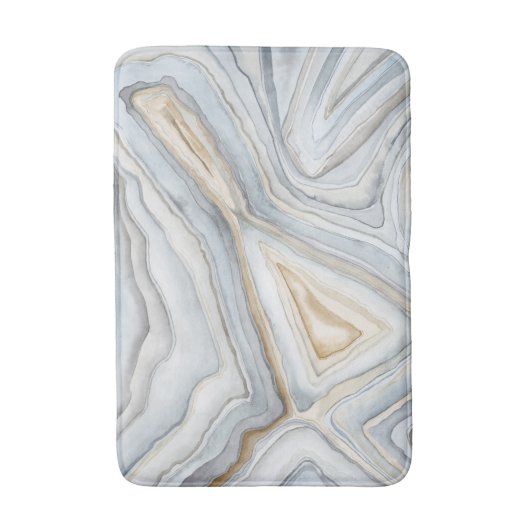 Gray Marbled Abstract Design Badematte (Vorderseite Vertikal)