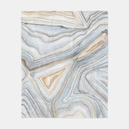 Gray Marbled Abstract Design Fleecedecke (Vorderseite)