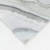 Gray Marbled Abstract Design Fleecedecke (Ecke)