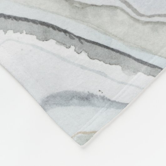 Gray Marbled Abstract Design Fleecedecke (Ecke)