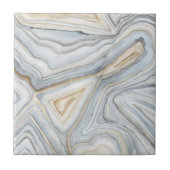 Gray Marbled Abstract Design Fliese (Vorderseite)