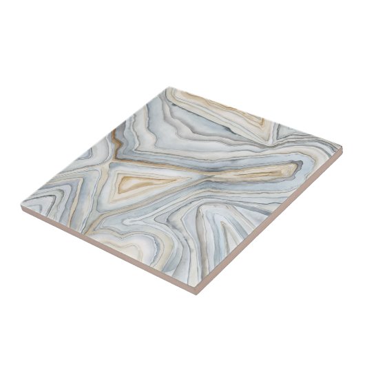 Gray Marbled Abstract Design Fliese (Seite)
