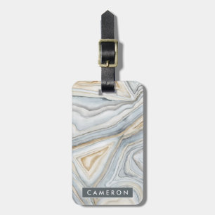 Gray Marbled Abstract Design Gepäckanhänger