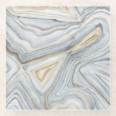 Gray Marbled Abstract Design Glasuntersetzer (Vorderseite)