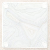 Gray Marbled Abstract Design Glasuntersetzer (Rückseite)