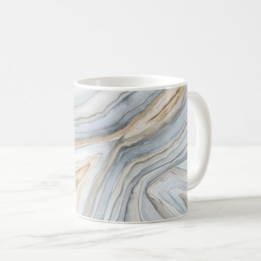 Gray Marbled Abstract Design Kaffeetasse (VorderseiteRechts)