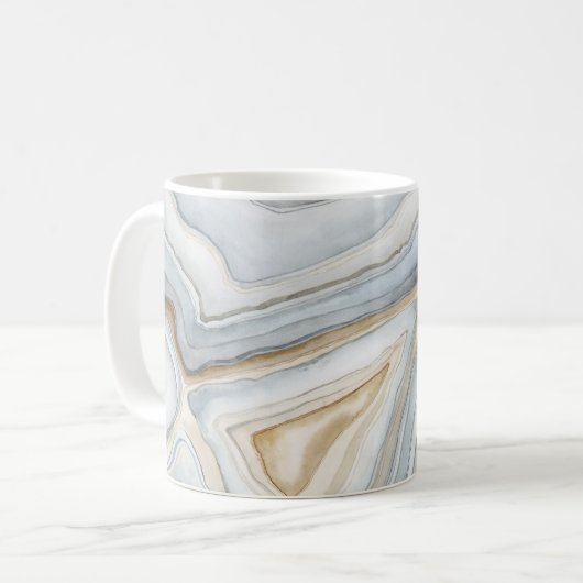 Gray Marbled Abstract Design Kaffeetasse (Vorderseite Links)