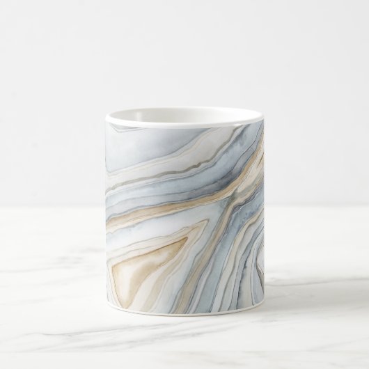 Gray Marbled Abstract Design Kaffeetasse (Mittel)